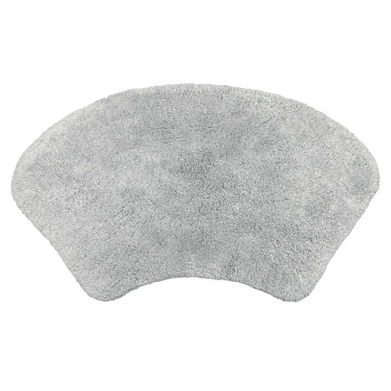 Image of Allure Bath Fashions Curved Shower Mat 100% Cotton - Dove Grey