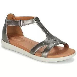 Image of Clarks UN REISEL MARA womens Sandals in Silver,4,5,3,4.5