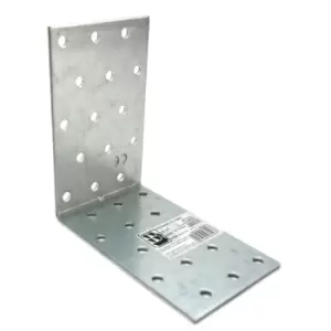 Image of Heavy Duty Zinc Plated Reinforced Corner Angle Bracket - Size 100x100x60x2mm - Pack of 30