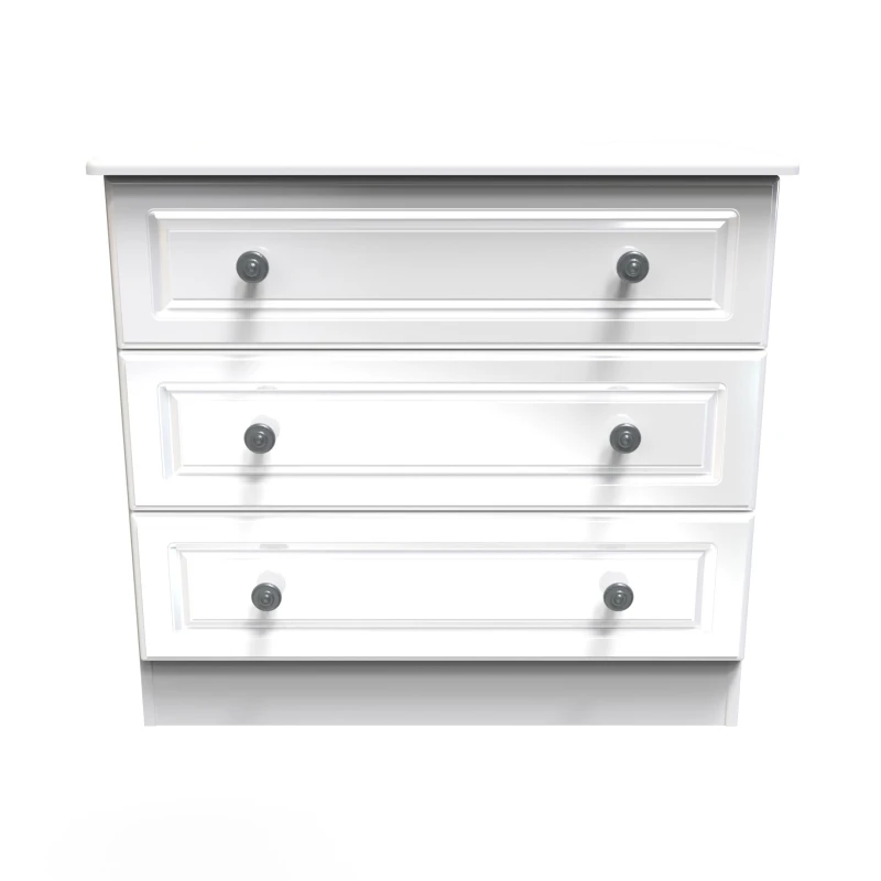 Image of Kendal 3 Drawer Chest In White Ash (Ready Assembled)