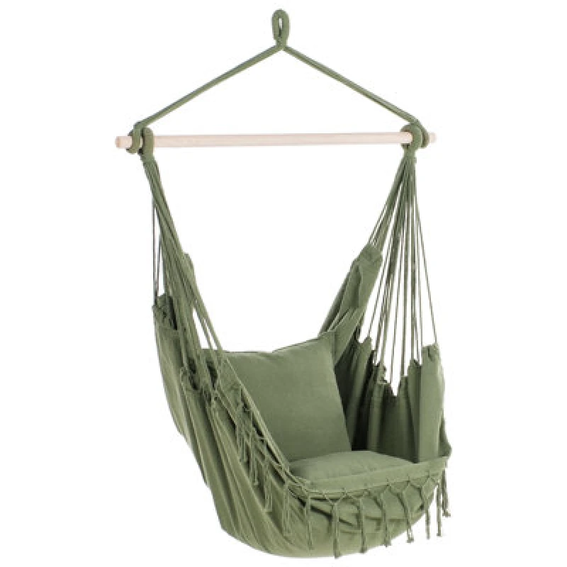 Image of Beliani Hanging Chair Bonea Cotton Green