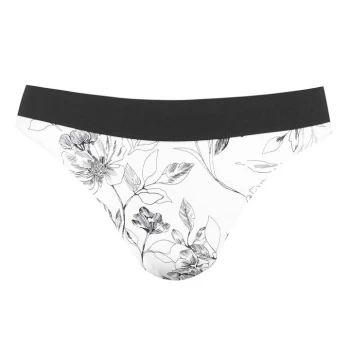 Image of Firetrap Strap Bikini Bottoms Ladies - White L Flwr Pr