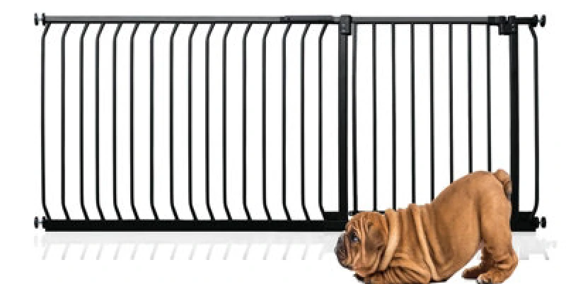 Image of Bettacare Elite Pressure Dog Gate, 171Cm - 180Cm, Matt Black, Pressure Fit Pet Gate For Dog And Puppy