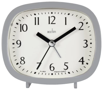 Image of Acctim Hilda Retro Alarm Clock - Pigeon Grey
