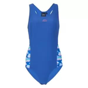 Image of Slazenger Splice Racerback Swimsuit Womens - Blue