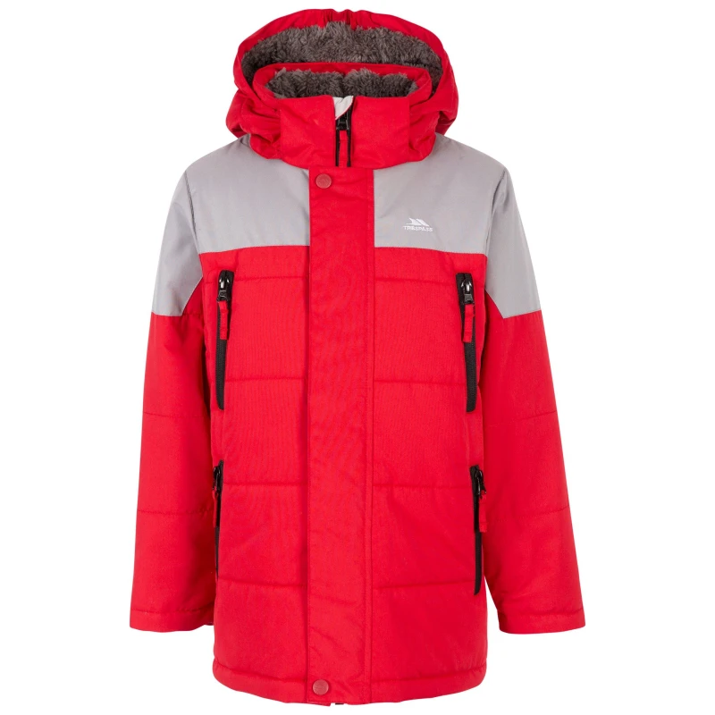 Image of Trespass Kids Recoil Insulated Puffer Jacket Red male 2-3 Yrs