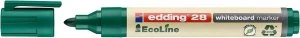 Image of edding 28 EcoLine Whiteboard Bullet Tip Marker Green PK10