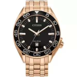 Image of Mens Citizen Eco-Drive bracelet with Black dial Watch
