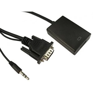 Image of NEWlink SVGA VGA & 3.5mm Jack Audio IN to HDMI OUT Converter Adaptor USB Powered
