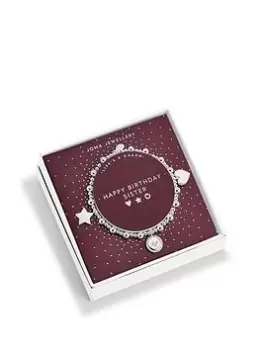 Image of Joma Jewellery LIFE'S A CHARM HAPPY BIRTHDAY SISTER BRACELET, Silver, Women
