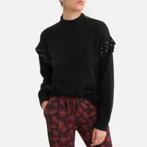 Image of Wool High Neck Jumper in Fine Knit