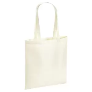 Image of Westford Mill Cotton Recycled Tote Bag (One Size) (Natural)