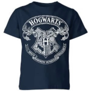 Image of Harry Potter Hogwarts Crest Kids T-Shirt - Navy - 5-6 Years - Navy