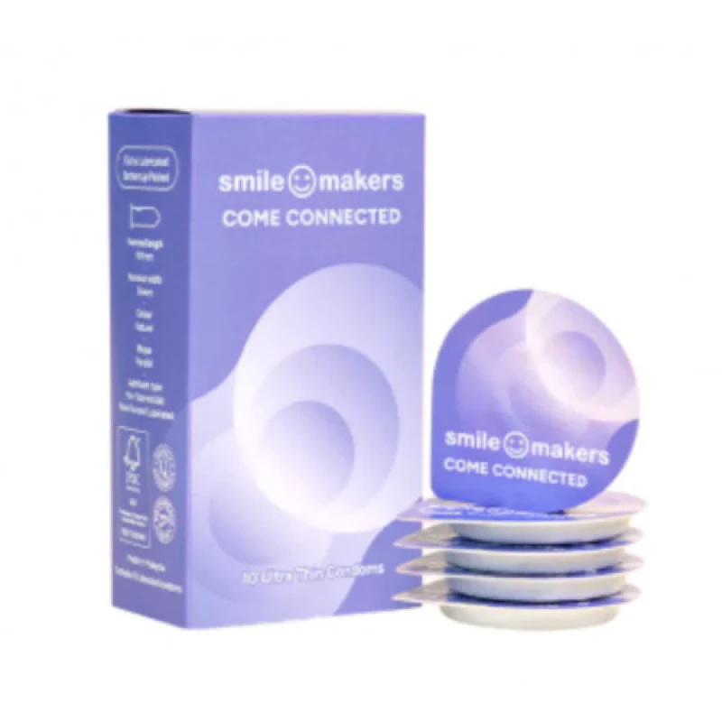 Image of Smile Makers Come Connected Condoms Clear unisex