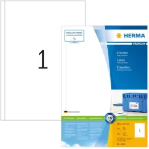 Image of Permanent Labels PREMIUM A4 200x297mm 100 Sheets HERMA - n/a