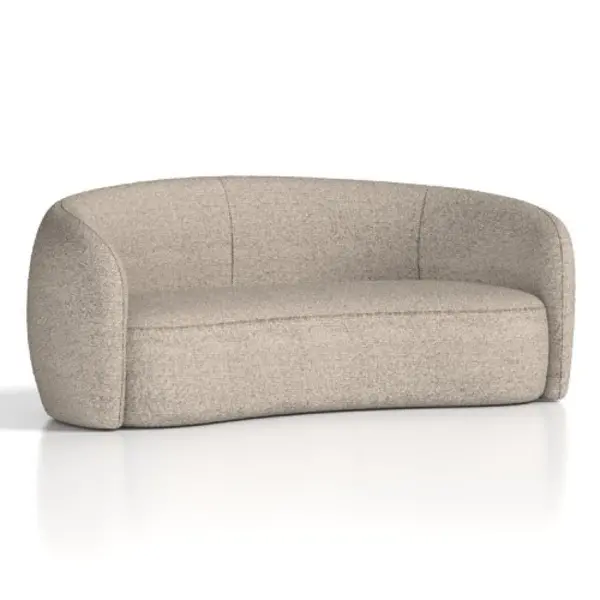 Image of Phoebe Phoebe Curved Sofa Cream Boucle PHBSF