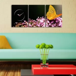 Image of 3P3040CS-81 Multicolor Decorative Canvas Wall Clock (3 Pieces)