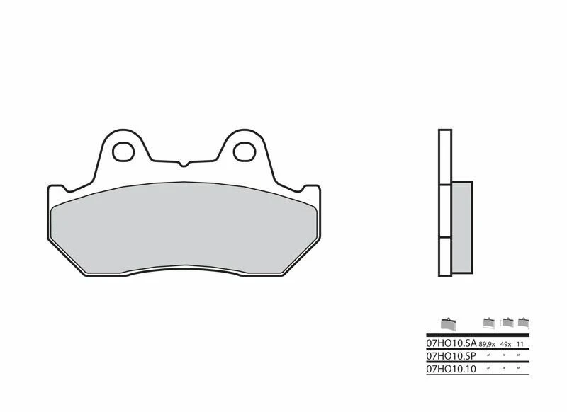 Image of Brembo S.p.A. Street Carbon Ceramic Brake pads - 07HO1010