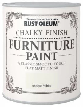 Image of Rust-Oleum Chalky Matt Furniture Paint 750ml - Antique White