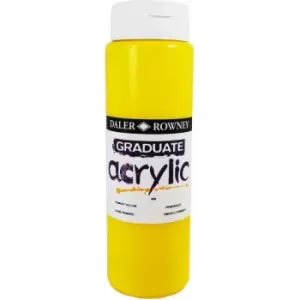 Image of Daler-Rowney 123500603 Graduate Acrylic Paint 500ml Primary Yellow