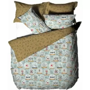 Image of Furn Twelve Days of Christmas Duvet Cover Set (Single) (Blue) - Blue