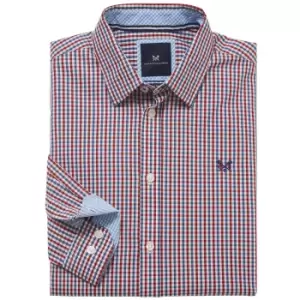 Image of Crew Clothing Mens Tattersall Shirt Red/Blue XL