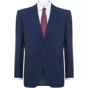 Image of Howick Tailored Bath Sb2 Notch Lapel Panama Suit Jacket - Blue
