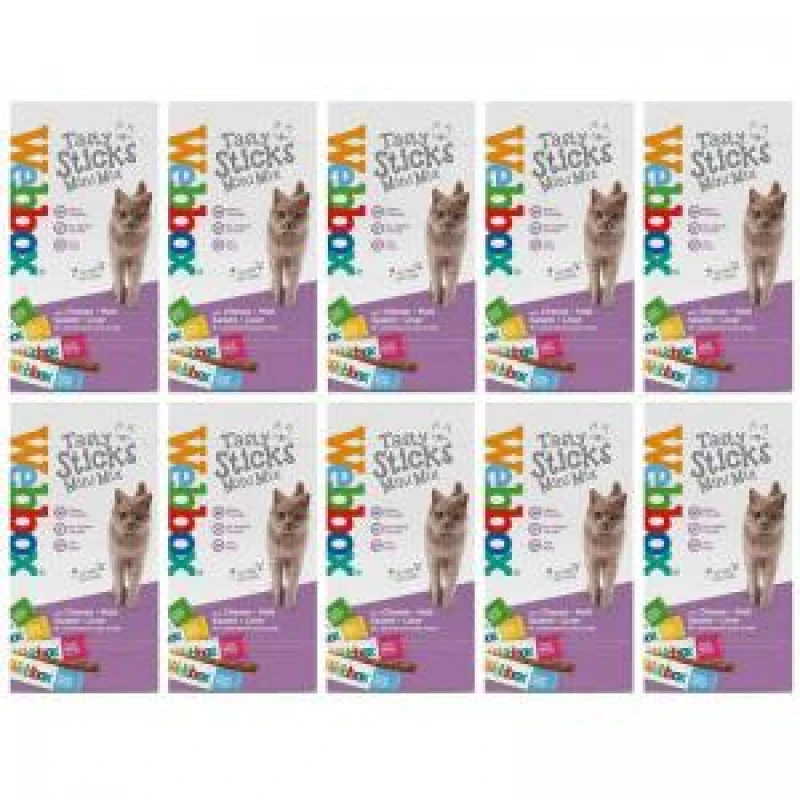Image of Webbox Cats Delight Mini Mix Sticks for Kittens 16s - PACK 10 NWT6492P NWT6492P