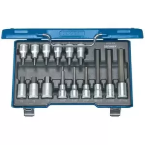 Image of Gedore 6129360 Allen Bit set 15 Piece 1/2 (12.5 mm)