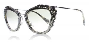 Image of Miu Miu Noir Sunglasses Gunmetal / Tortoise DHE3H2 55mm