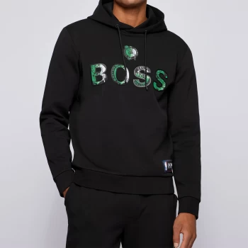Image of Hugo Boss X NBA Celtics Pullover Hoodie Charcoal Size S Men