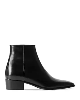 Image of The Kooples Womens Pointed Toe Mid Heel Ankle Boots