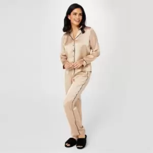 Image of Biba x Tess Daly Silk Pyjama Set - Gold