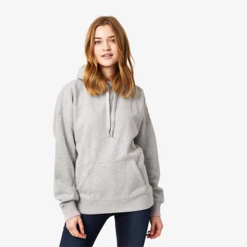 Image of Jack Wills Lightly Logo Boyfriend Hoodie - Grey Marl