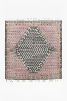 Image of French Connection Poppy Field Square Rug Pink