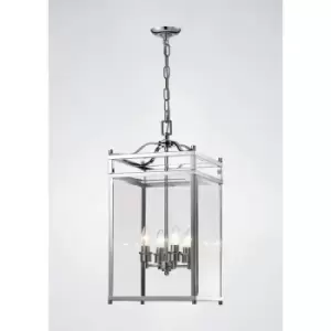 Image of 09diyas - Aston pendant lamp 4 bulbs chrome polished / glass