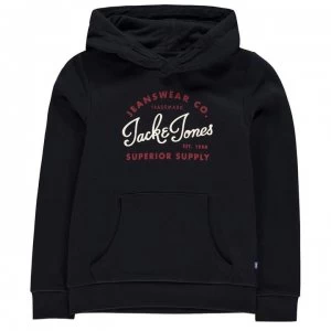 Image of Jack and Jones Essentials Logo Hoodie Junior - Navy Blazer