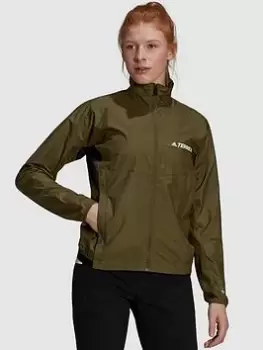 Image of adidas Wind Jacket, Khaki, Size S, Women