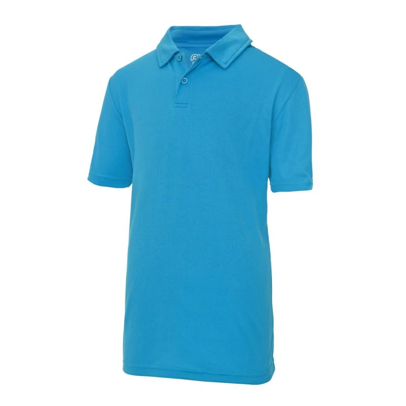Image of Just Cool Sports Polo Plain Shirt Pack of 2 in Aqua Size: 12-13 Years Aqua Unisex 12-13 Years