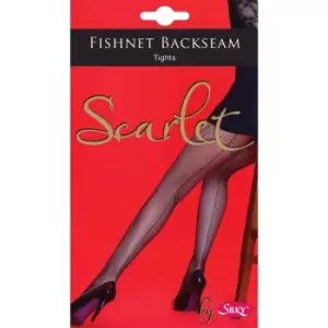 Image of Silky Womens/Ladies Scarlet Backseam Fishnet Tights (1 Pair) (Medium (36a-42a)) (Black)