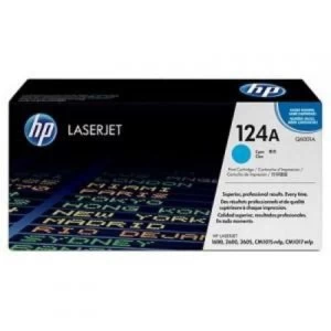 Image of HP 124A Cyan Laser Toner Ink Cartridge