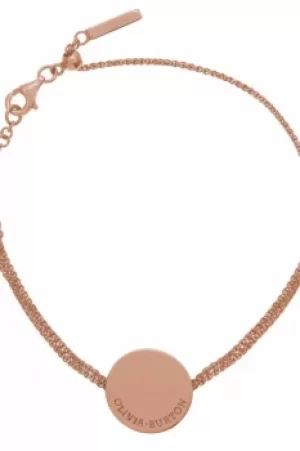 Image of Ladies Olivia Burton Rose Gold Plated Disc Chain Bracelet OBJ16ENB02