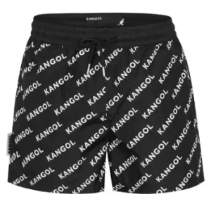Image of Kangol AOP Swim Shorts Mens - Black