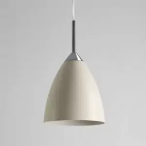 Image of Joel 1 Light Dome Ceiling Pendant Cream, E27
