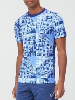 Image of Nike GPX Academy Tee - Blue/White, Size S, Men