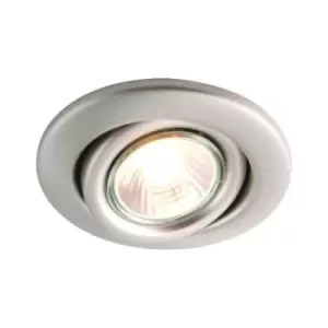Image of Knightsbridge GU10 Brass Recessed Tilt Downlight, 230V 50W max.