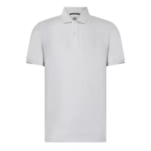 Image of CP COMPANY Rib Stretch Tipped Polo Shirt - White