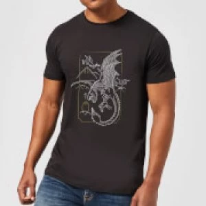 Image of Harry Potter Hungarian Horntail Dragon Mens T-Shirt - Black