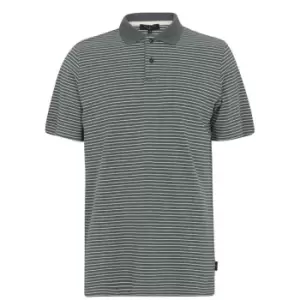 Image of Ted Baker Ravens Striped Polo Shirt - Grey