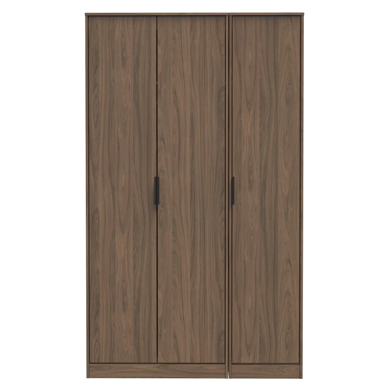 Image of Fuji 3 Door Wardrobe In Carini Walnut (Ready Assembled)